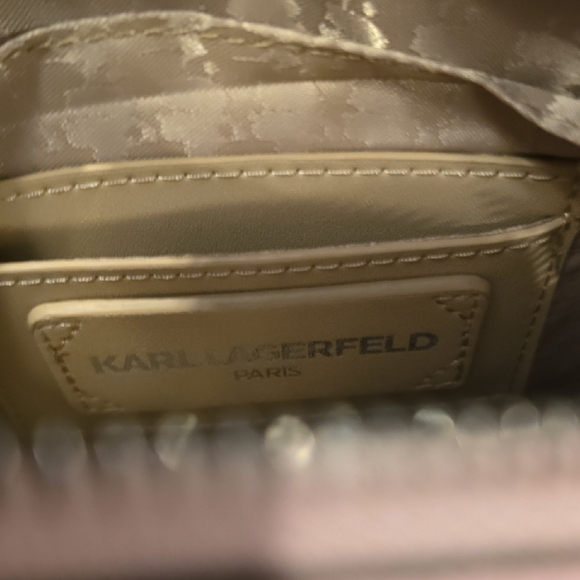 Karl Lagerfeld Pink Shoulder Bag with Silver Accents - Picture 7 of 10